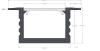 Listwa Led FUGA 7mm 2m B-TR